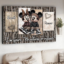 Load image into Gallery viewer, Personalized Mouse Mickey Minnie Canvas Art Gift for Couple
