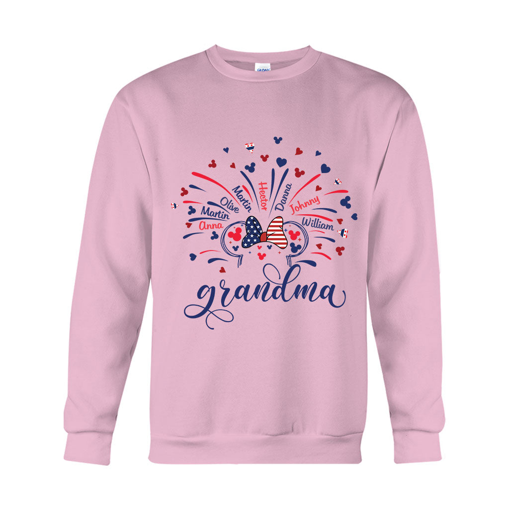 Personalized Firework Mouse T-shirt & Hoodie for Family | 4th of July Gift