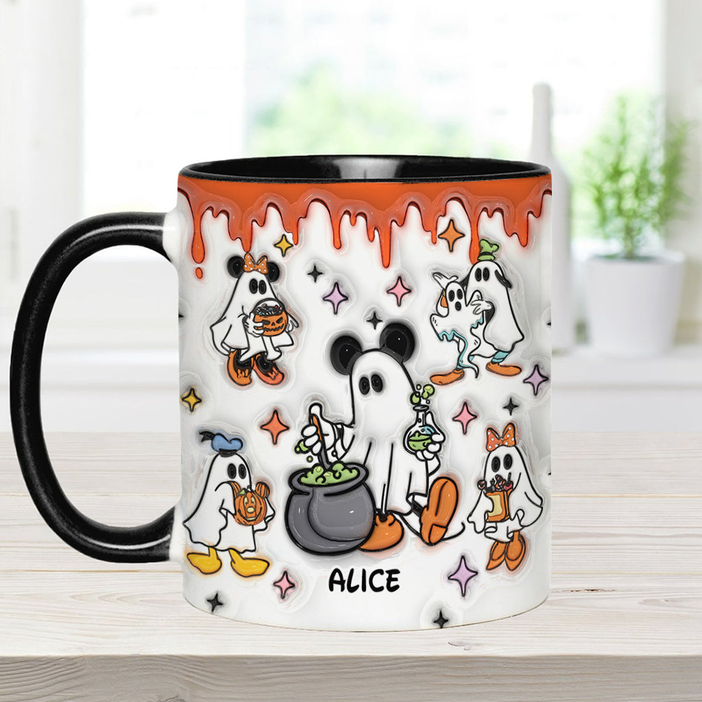 Personalized Spooky Ghost Accent Mug Custom Name Halloween Gift