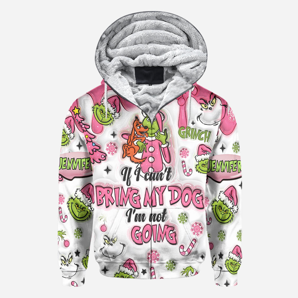 Personalized Christmas All Over Shirt with Grinch Design for Dog Lovers