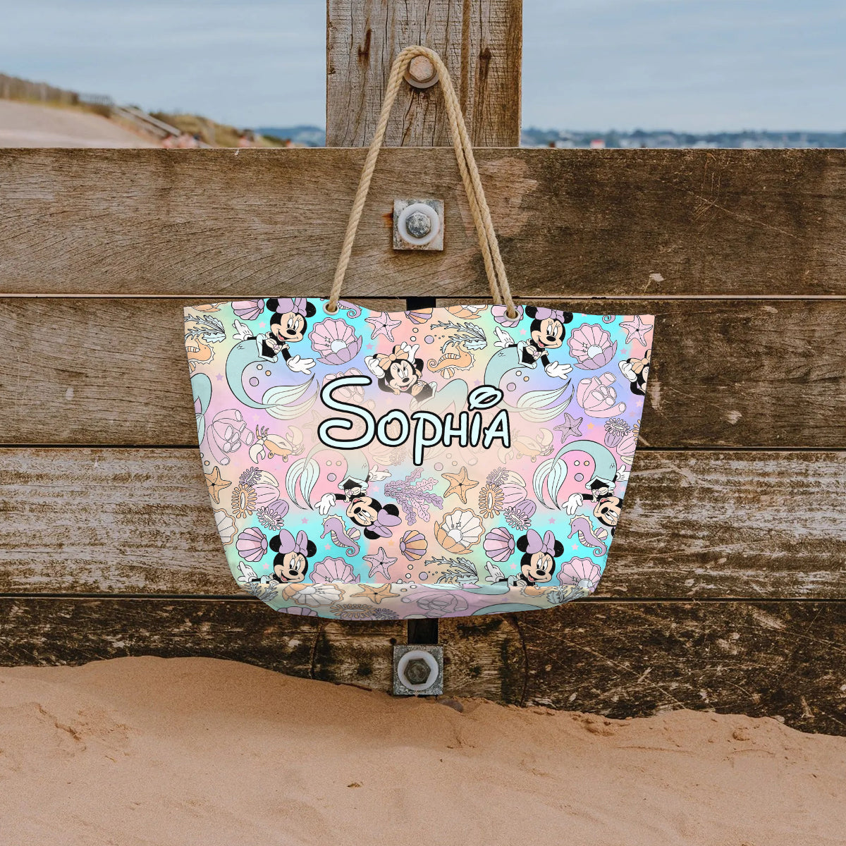 Personalized Canvas Beach Bag with Custom Design for Kids