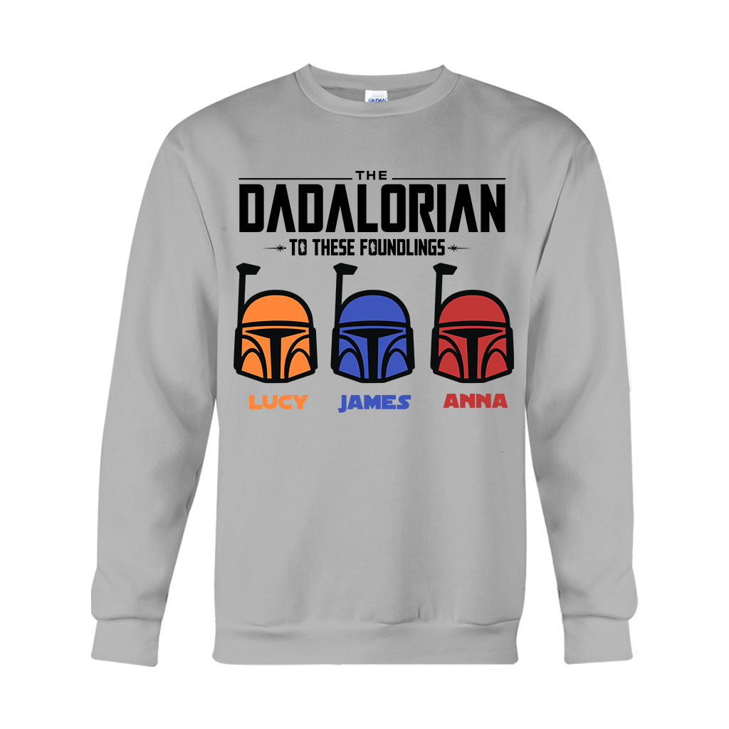 Personalized Dadalorian T-Shirt & Hoodie Gift for Dad | Custom Family Names