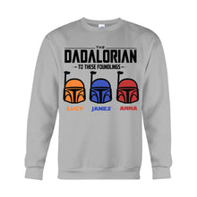 Load image into Gallery viewer, Personalized Dadalorian T-Shirt &amp; Hoodie Gift for Dad | Custom Family Names
