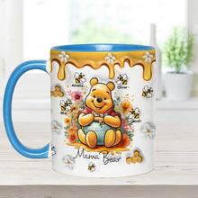 Load image into Gallery viewer, Personalized Mama Bear Accent Mug Custom Name Gift for Mom
