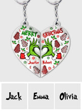 Load image into Gallery viewer, Personalized Christmas Couple Matching Keychain Custom Name Gift
