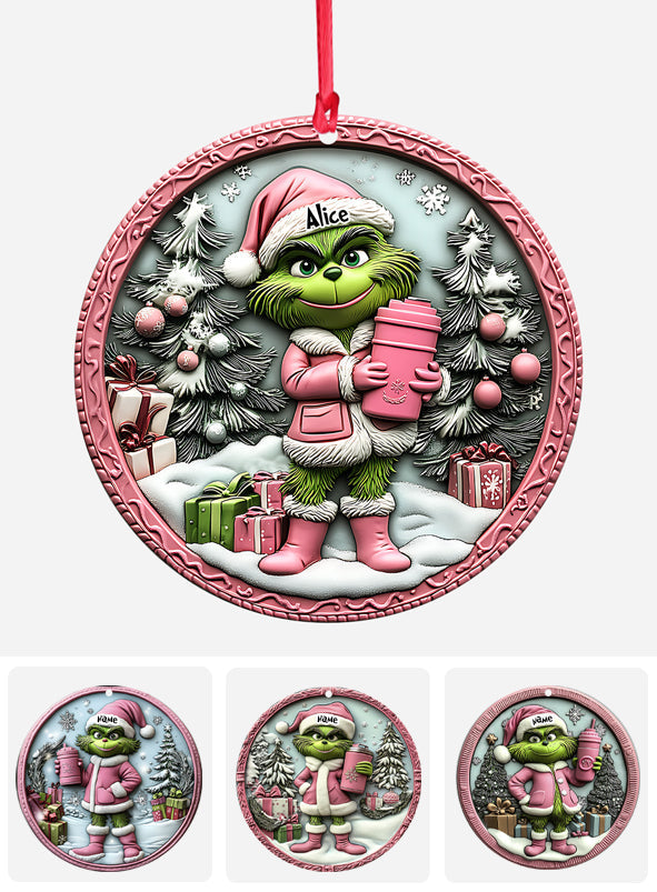 Personalized Grinch Christmas Ornament Custom Name Gift
