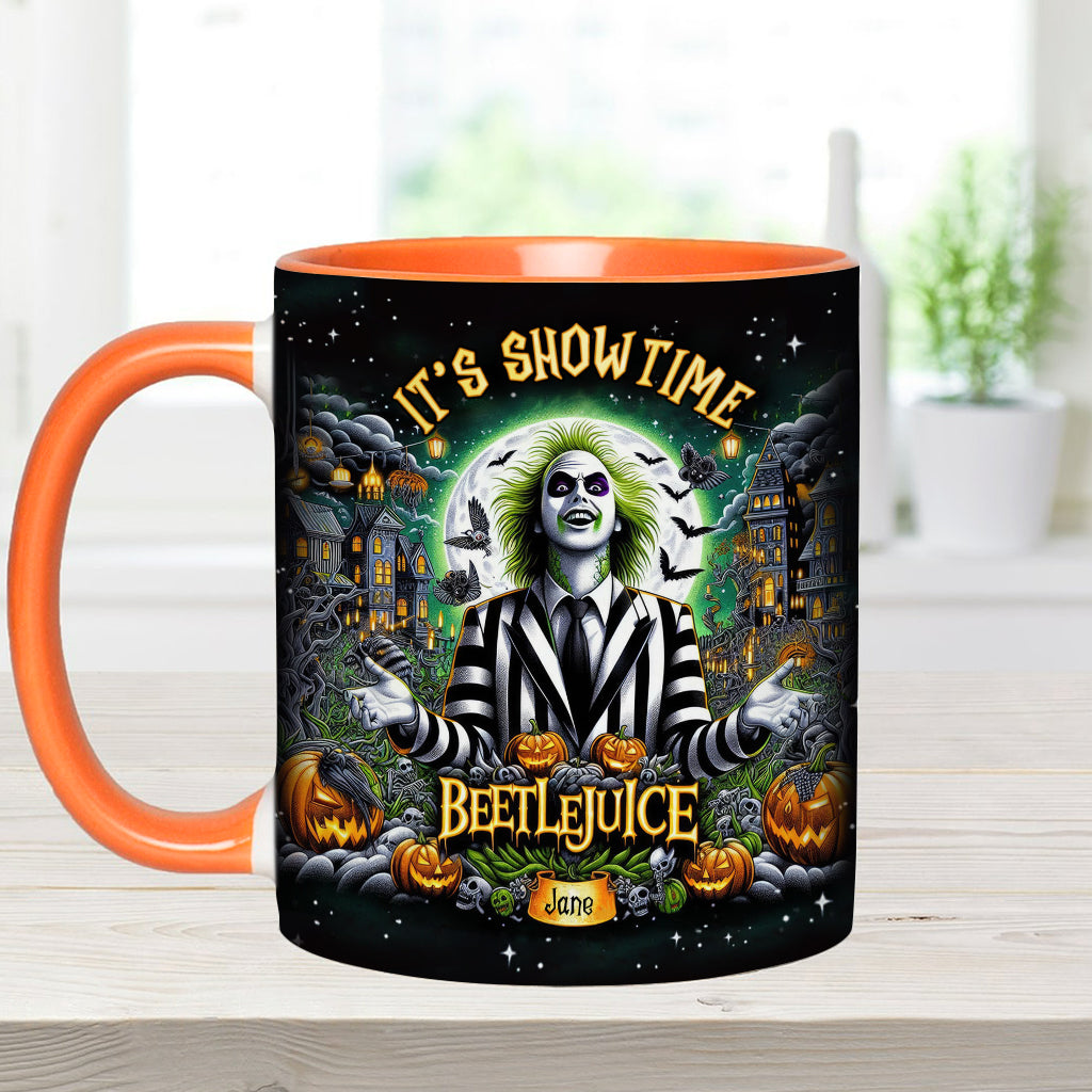 Personalized Beetlejuice Accent Mug Custom Name Gift for Halloween