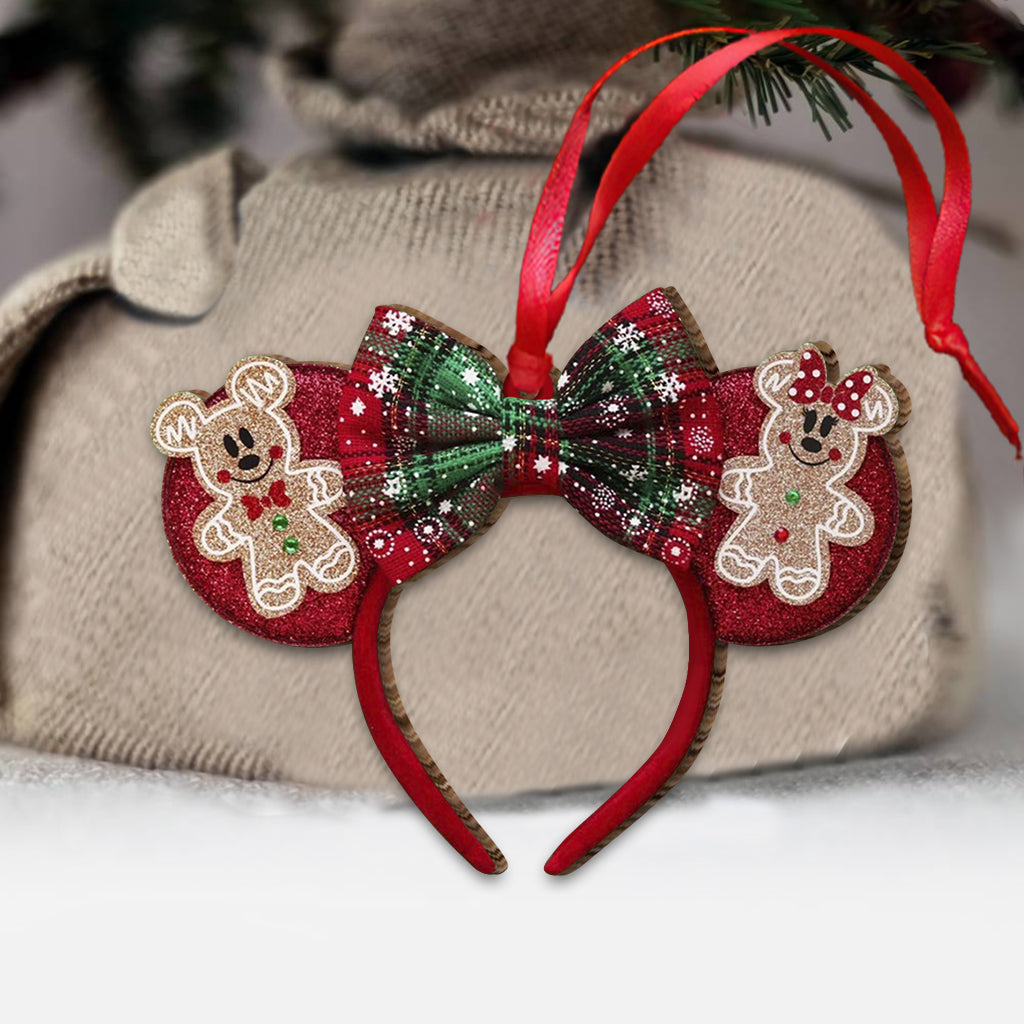 Personalized Christmas Mouse Ears Ornament Custom Name Gift