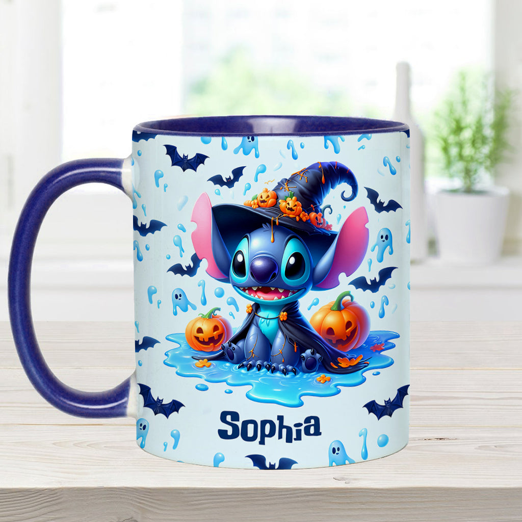 Personalized Halloween Ohana Accent Mug with Custom Name
