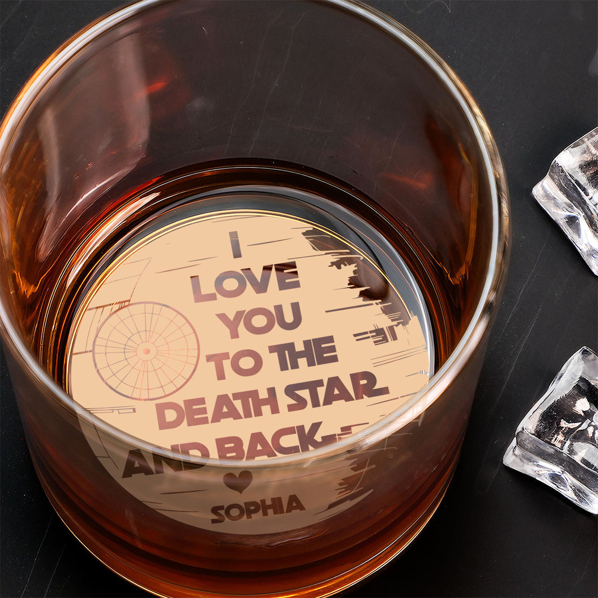 Personalized Engraved Whiskey Glass Custom Love Message Gift