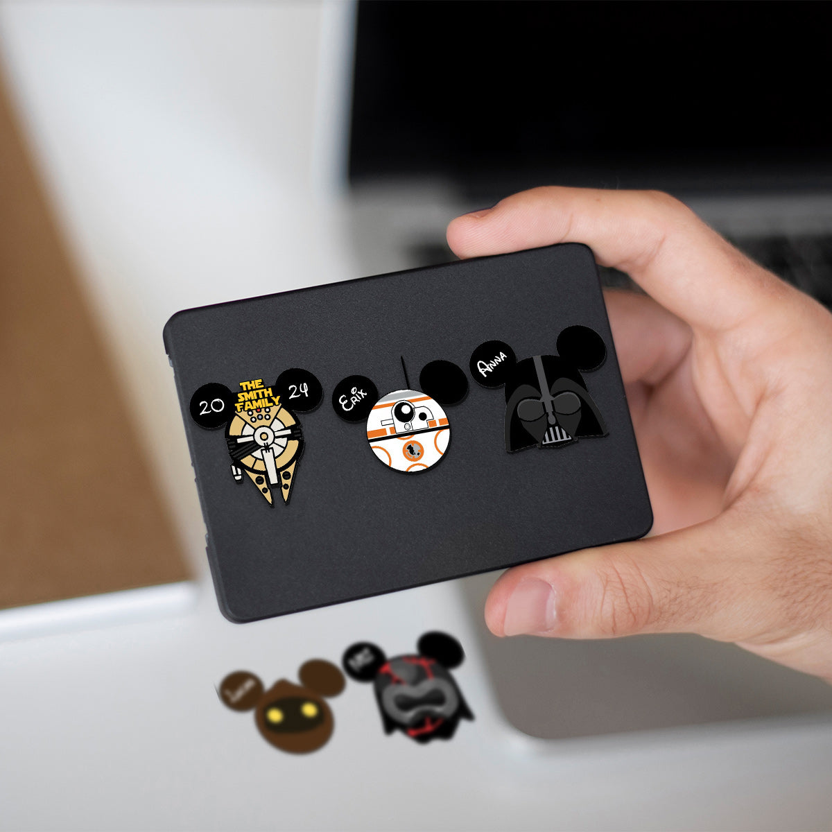 Personalized Mouse Magnet Custom Family Photos Gift