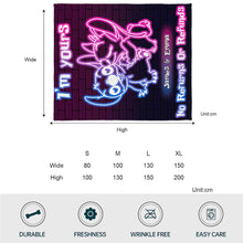 Load image into Gallery viewer, Personalized Neon Effect Ohana Blanket Custom Names Gift for Couples
