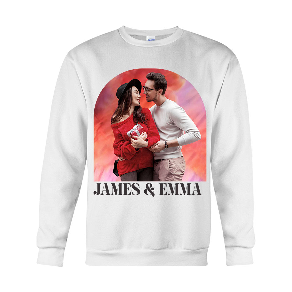 Personalized Couple T-shirt & Hoodie Custom Names Gift for Valentine’s Day