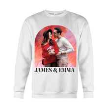 Load image into Gallery viewer, Personalized Couple T-shirt &amp; Hoodie Custom Names Gift for Valentine’s Day
