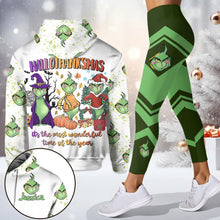 Load image into Gallery viewer, Personalized Grinch Hoodie and Leggings Set for Christmas Gift
