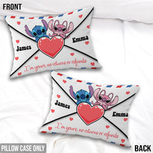 Load image into Gallery viewer, Personalized Ohana Love Letter Pillow Cover Custom Names Gift
