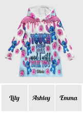 Load image into Gallery viewer, Personalized Ohana Blanket Hoodie Custom Name Soft Gift
