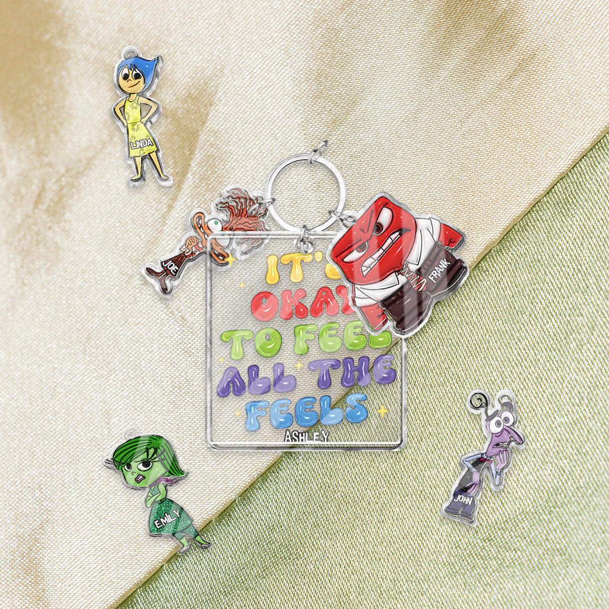 Personalized Acrylic Keychain with Charms for All Occasions