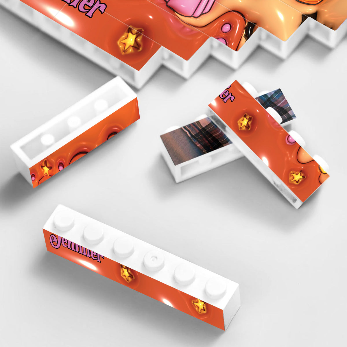 Personalized Halloween Building Brick Block Custom Design Gift