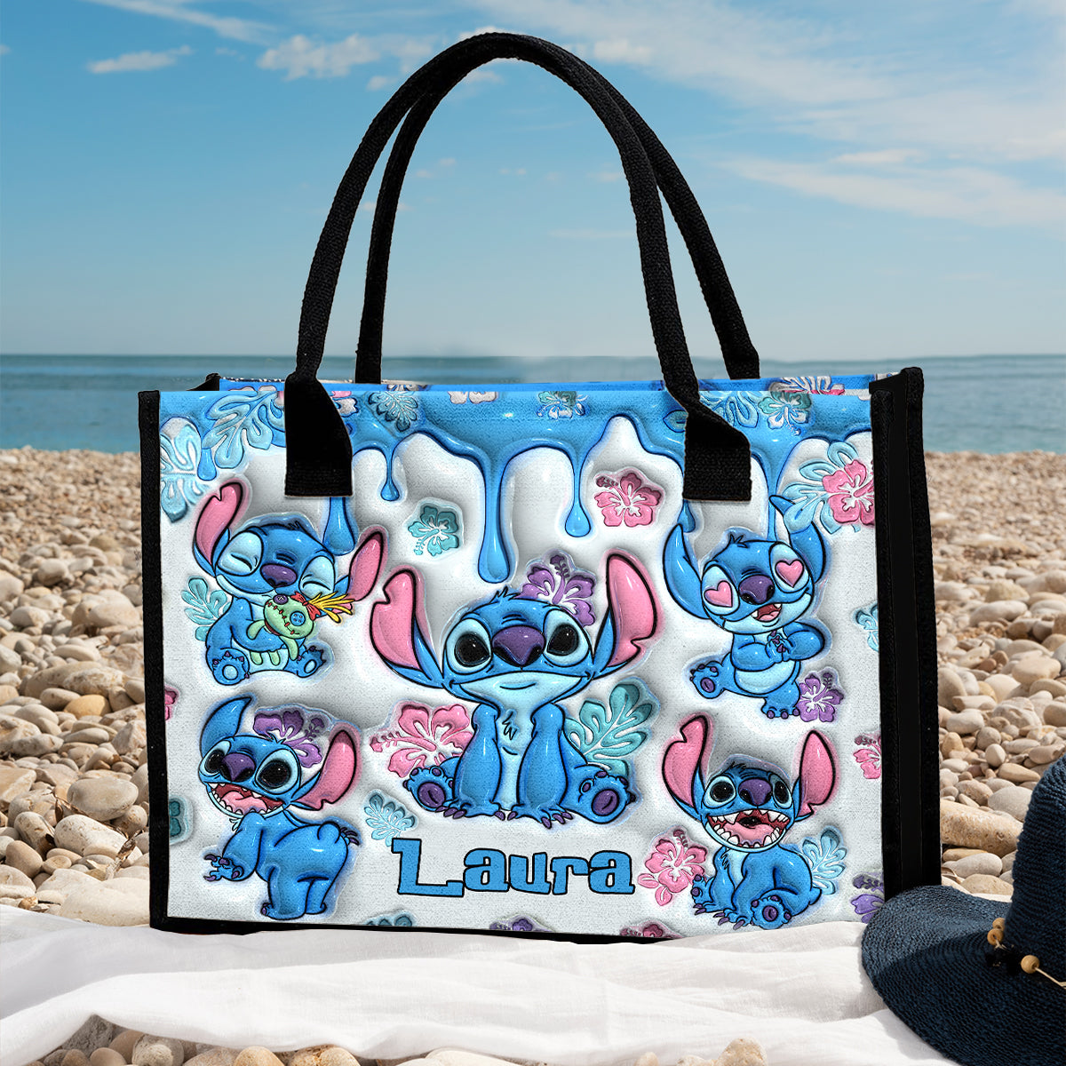 Personalized Ohana Canvas Tote Bag Custom Name Gift for Mom