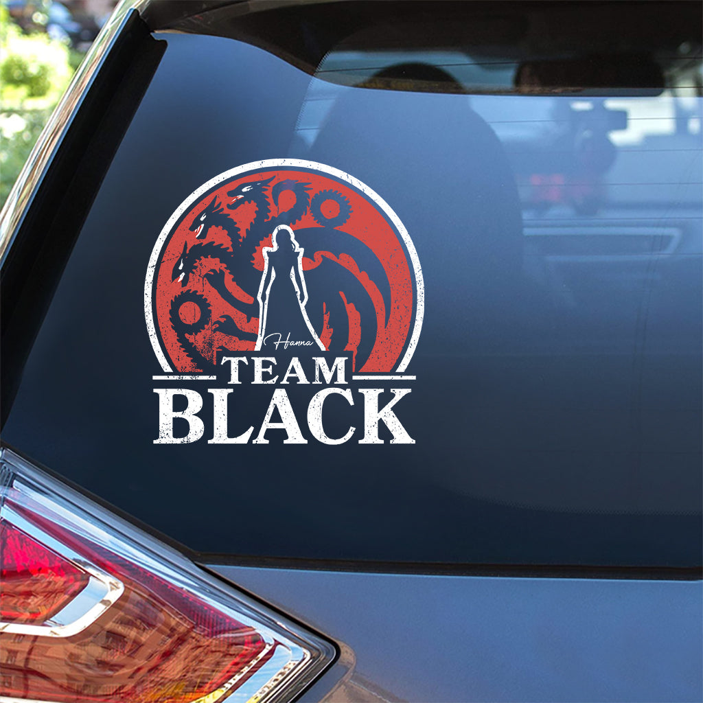 Personalized Team Black vs Team Green Decal for Cars & Windows