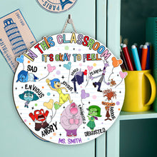 Load image into Gallery viewer, Personalized Classroom Feelings Wood Sign Custom Name Gift
