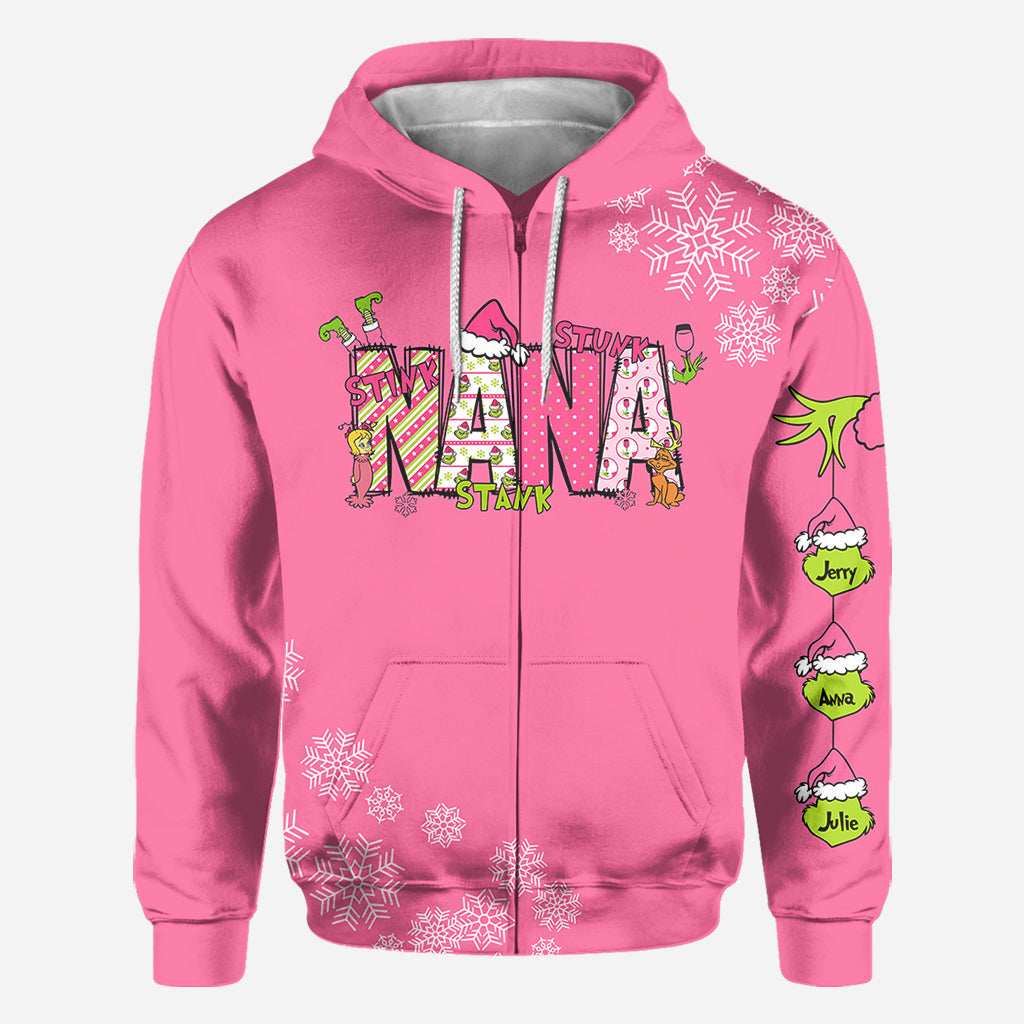 Personalized Grinchy Grandma Christmas All Over Shirt for Grandma
