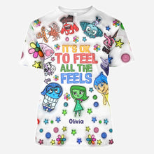 Load image into Gallery viewer, Personalized All Over Shirt with Fun 'All The Feels' Design for Kids
