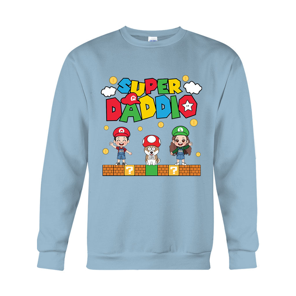 Personalized Super Daddio T-shirt & Hoodie Gift for Dad