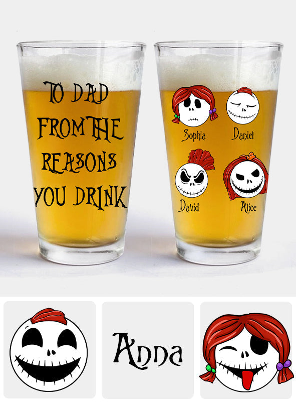 Personalized Beer Glass for Dad Custom Name Gift Idea