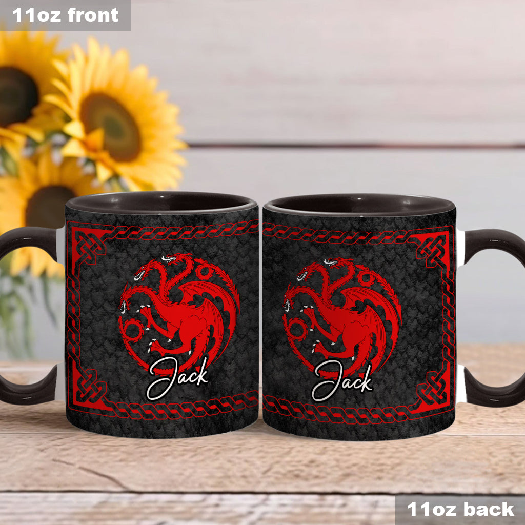 Personalized Accent Mug with Dragon Design for Coffee Lovers