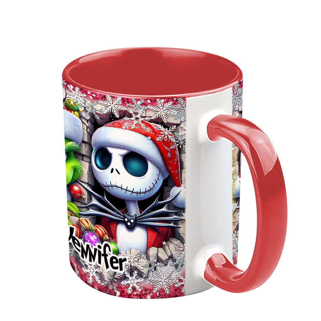 Personalized Nightmare Christmas Accent Mug Custom Name Gift