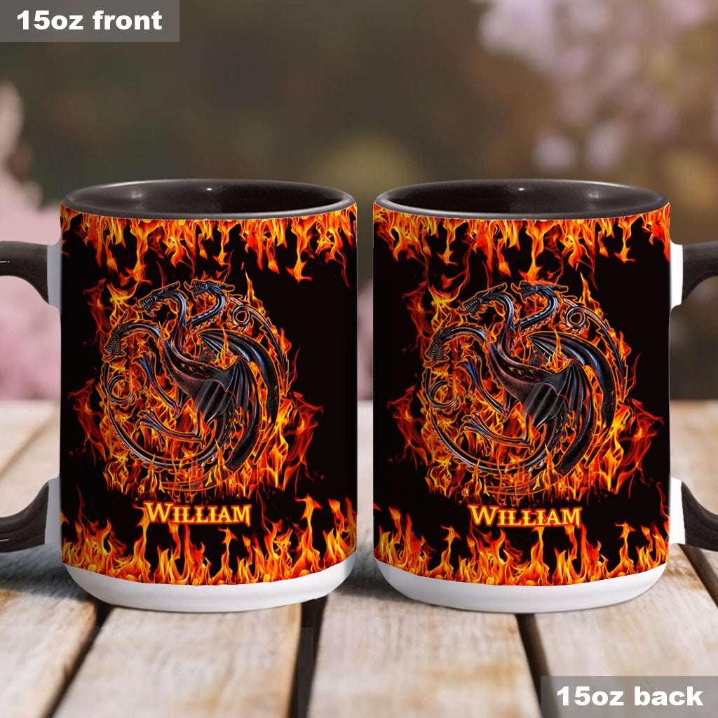 Personalized Fire & Blood Game Accent Mug Custom Name Gift