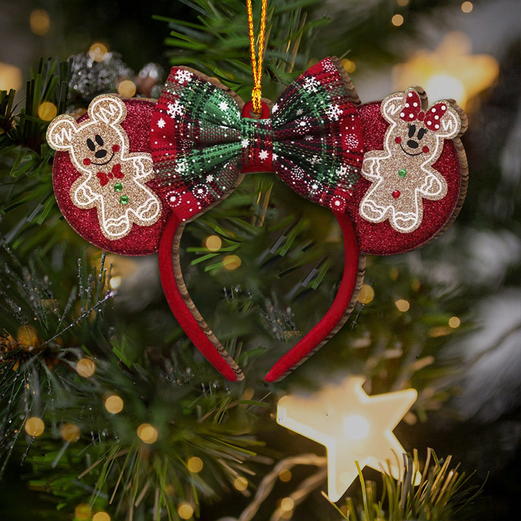 Personalized Christmas Mouse Ears Ornament Custom Name Gift