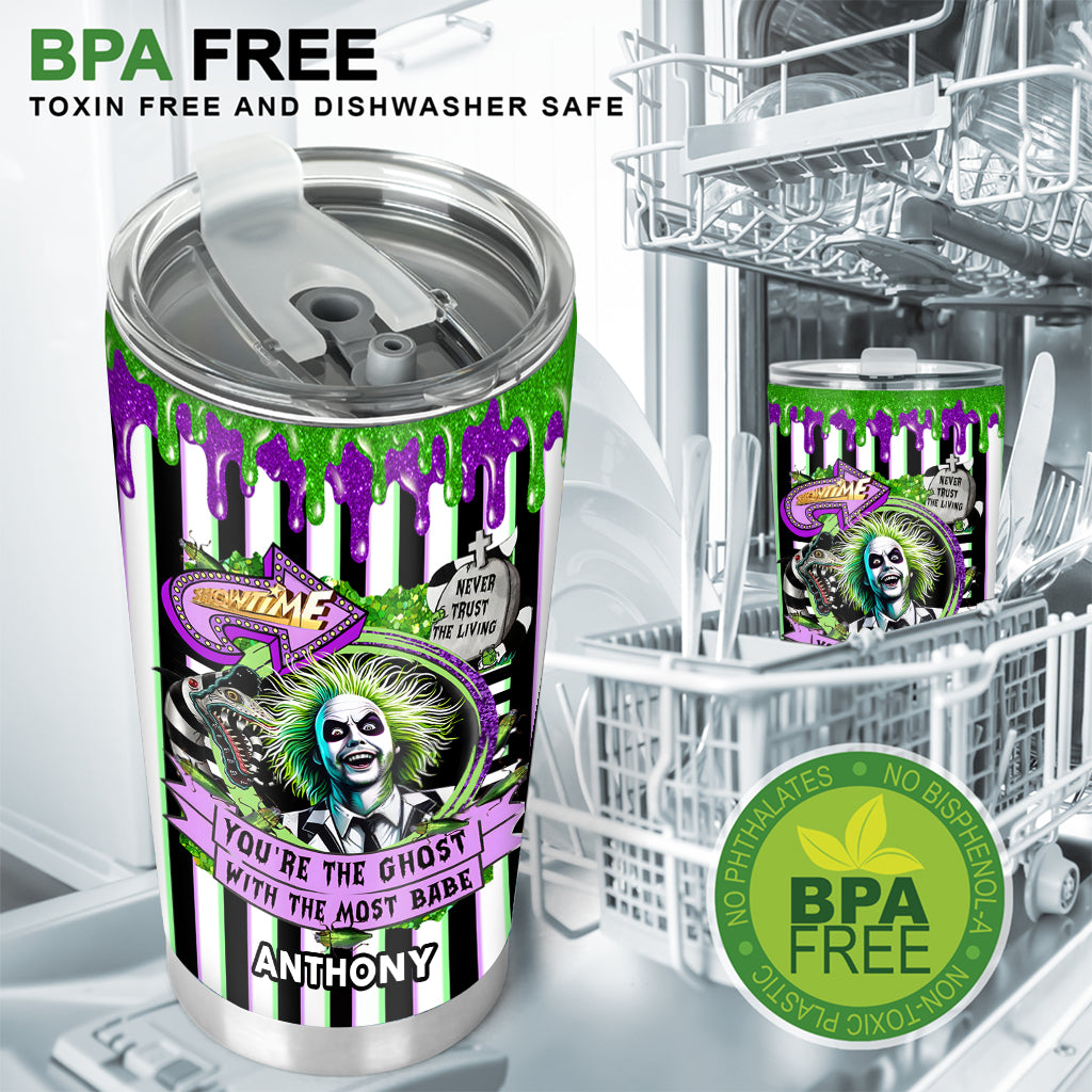 Personalized Beetlejuice Tumbler Custom Name Gift for Halloween