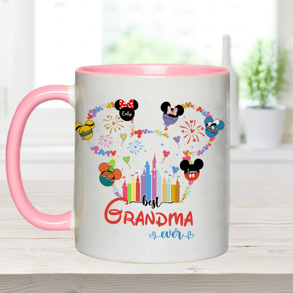 Personalized Grandma Accent Mug Custom Name Gift for Mother's Day