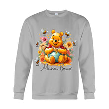 Load image into Gallery viewer, Personalized Mama Bear T-Shirt &amp; Hoodie with Floral Design for Mom
