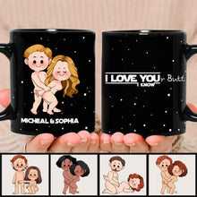 Load image into Gallery viewer, Personalized Black Coffee Mug Custom Couple Names Gift Idea
