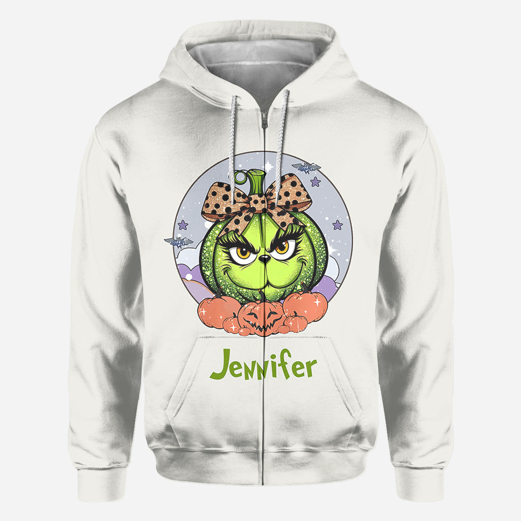 Personalized Christmas All-Over Shirt Cute Pumpkin Design Gift