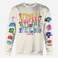 Load image into Gallery viewer, Personalized All Over Shirt for Kids - It's Ok to Feel All the Feels Gift Idea
