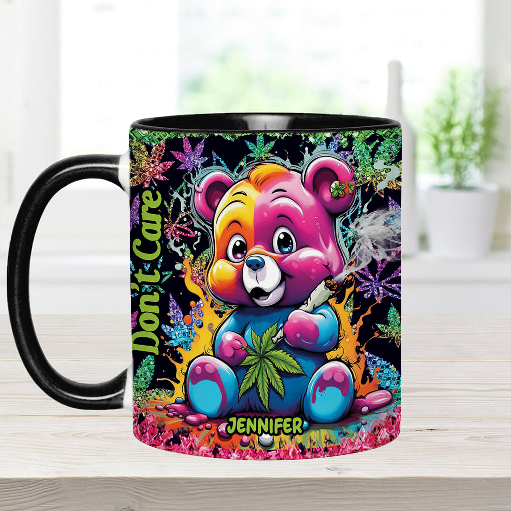Personalized Don't Care Bear Weed Accent Mug Custom Name Gift
