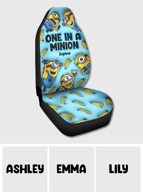 Personalized Minion Seat Covers Custom Name Gift for Kids
