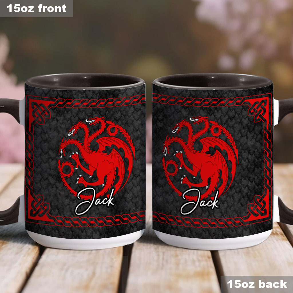 Personalized Accent Mug with Dragon Design for Coffee Lovers