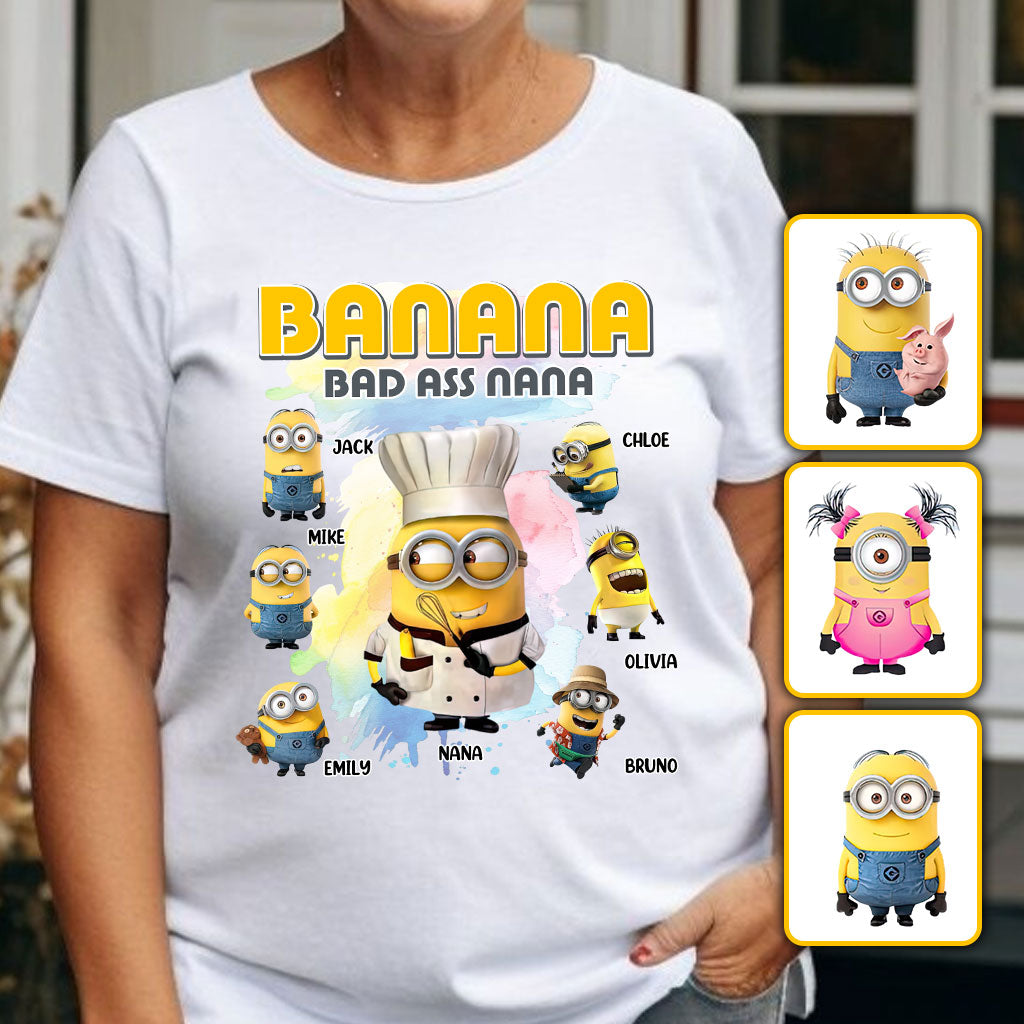 Personalized Banana Nana T-shirt Custom Gift for Grandma