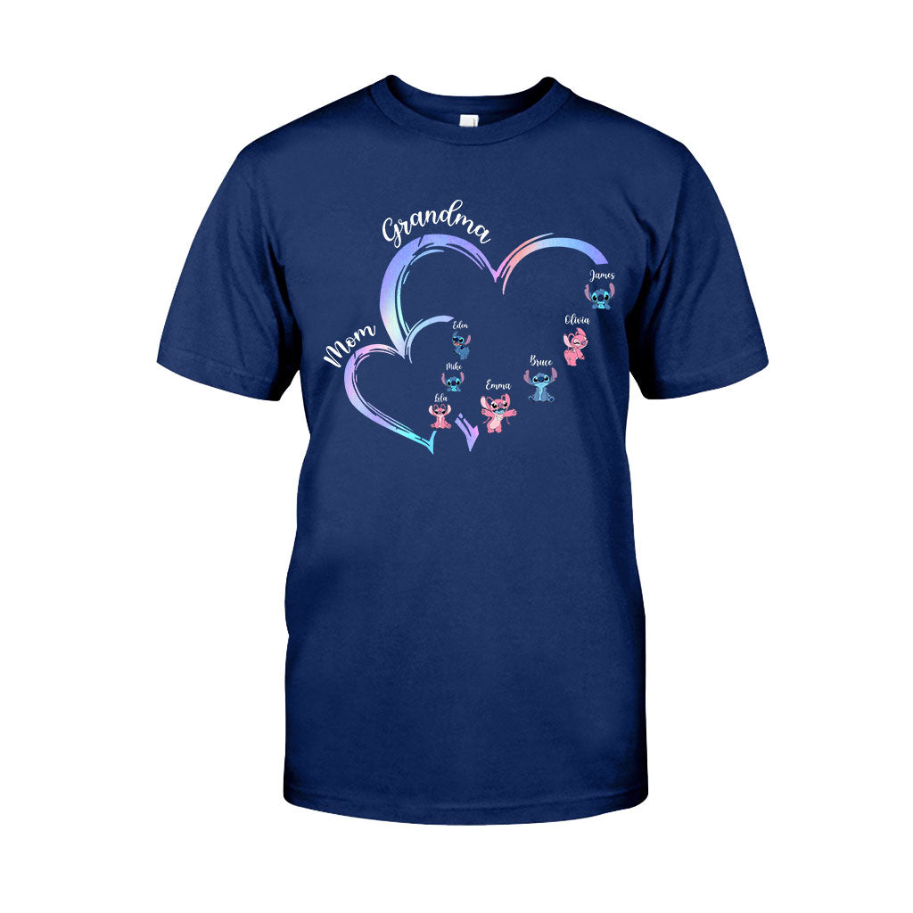 Personalized Grandma T-Shirt & Hoodie with Ohana Design for Family Gifts