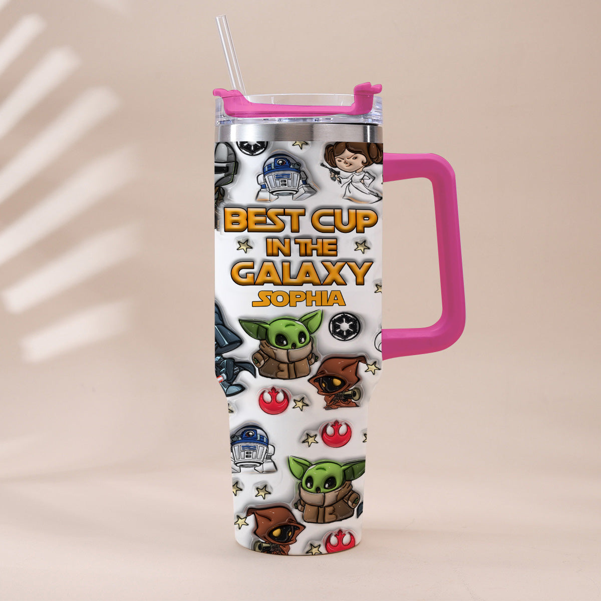 Personalized Galaxy Tumbler with Handle Gift for Kids - Custom Name