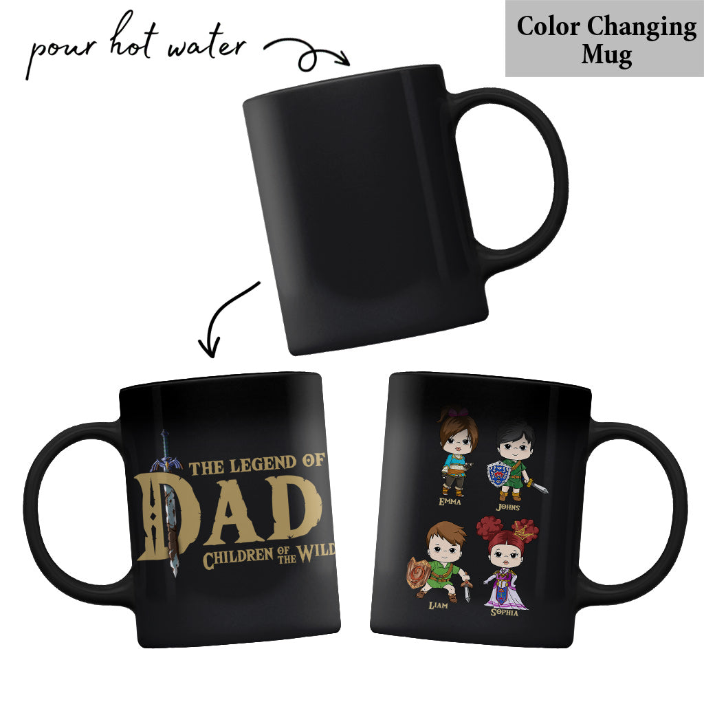 Personalized Legend of Dad Mug Custom Names Gift for Dad
