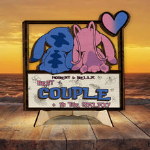 Load image into Gallery viewer, Custom Ohana 2 Layered Wood Sign Gift for Couple Anniversary
