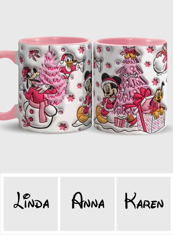 Personalized Christmas Mouse Accent Mug Custom Name Gift