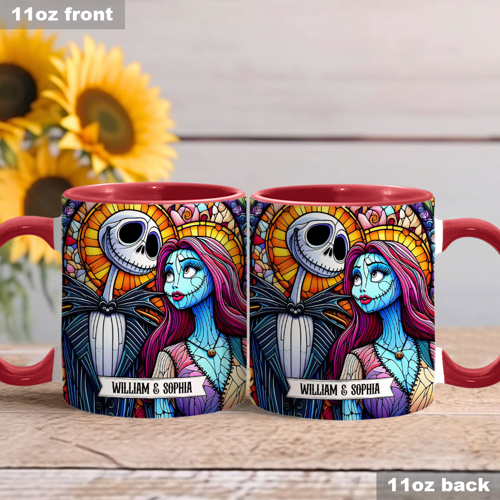 Personalized Jack and Sally Accent Mug Custom Couples Gift